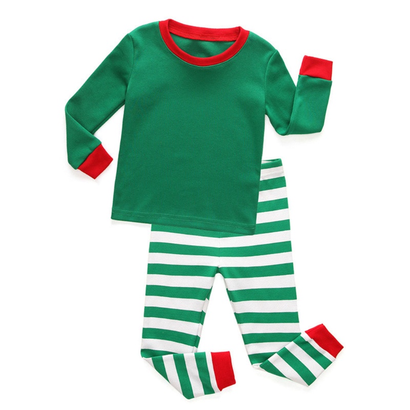 Bộ Đồ Ngủ Pijama Tay Dài In Họa Tiết Giáng Sinh Dễ Thương Cho Bé