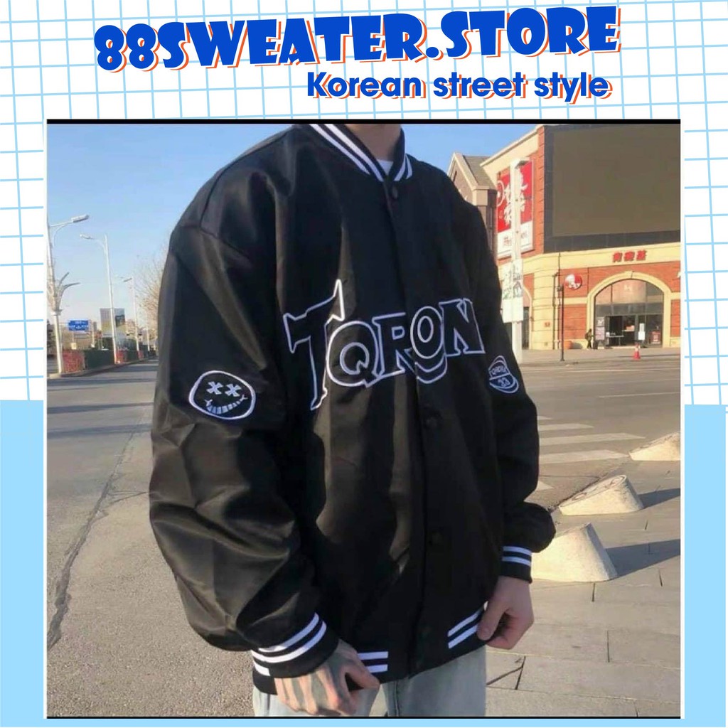 áo khoác bomber chất dù 2 lớp dày dặn áo khoác bóng chày dành cho nam nữ form rộng phong cách ulzzang VN08 | BigBuy360 - bigbuy360.vn