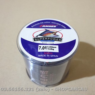 Cước Câu Cá 500M Size 6.0 7.0 Super Power Hàng Cao Cấp