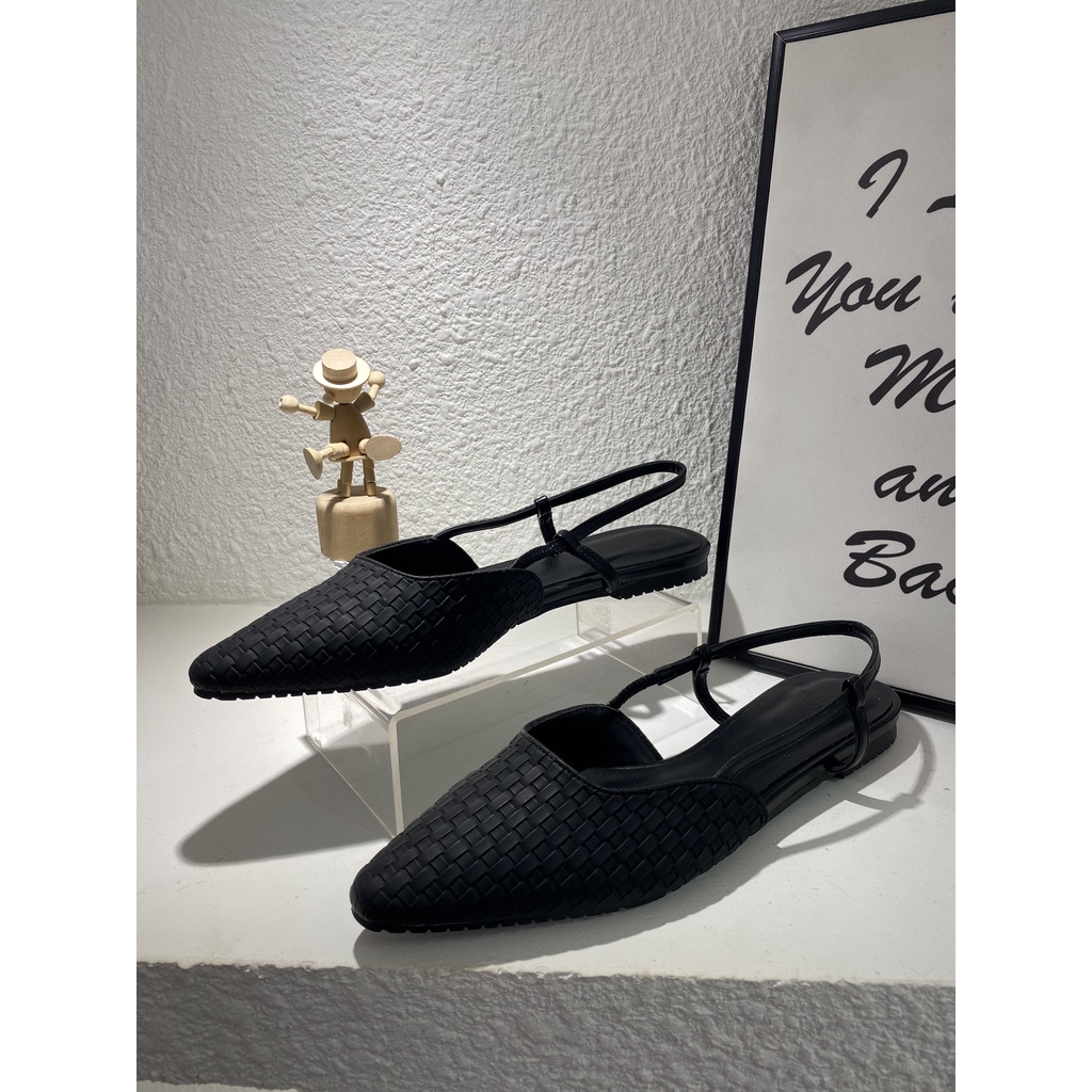 Giày Búp bê 1cm da đan quai hậu - THENYSMILE - BENTO