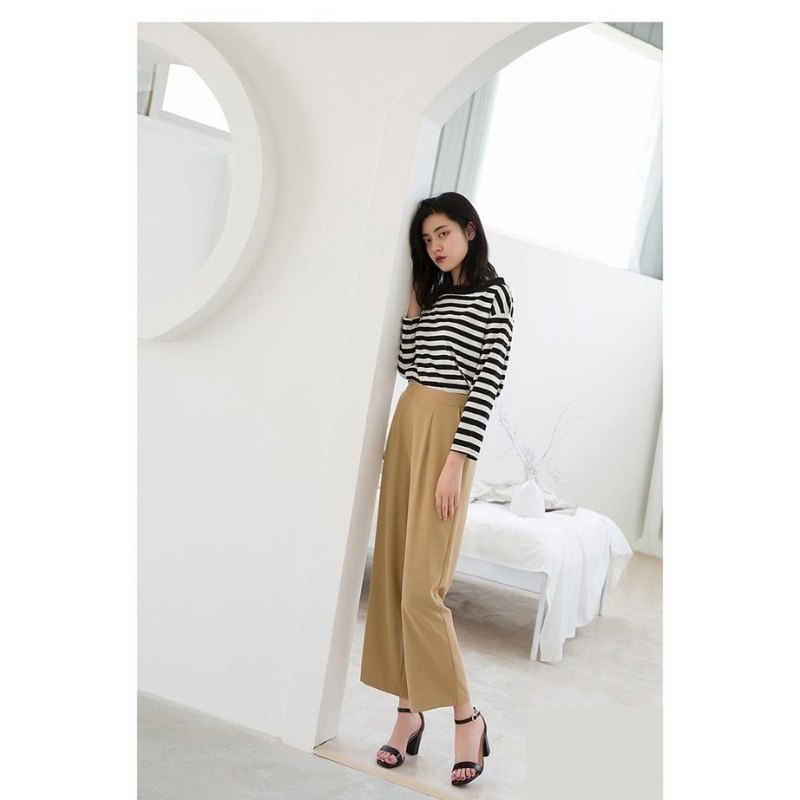 Giày sandal cao gót nữ Sandal cao gót nữ 7p đế vuông quai ngang mũi vuông HACHIKI