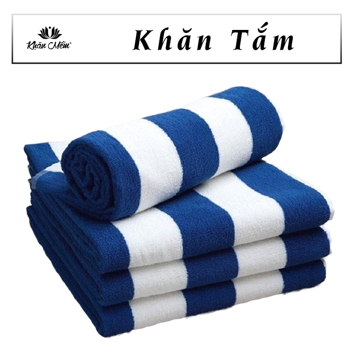 Combo 5 khăn tắm Lớn Dày 100% cotton mềm mại thấp hút nước siêu tốt, nhuộm hoạt tính không ra màu không xổ lông