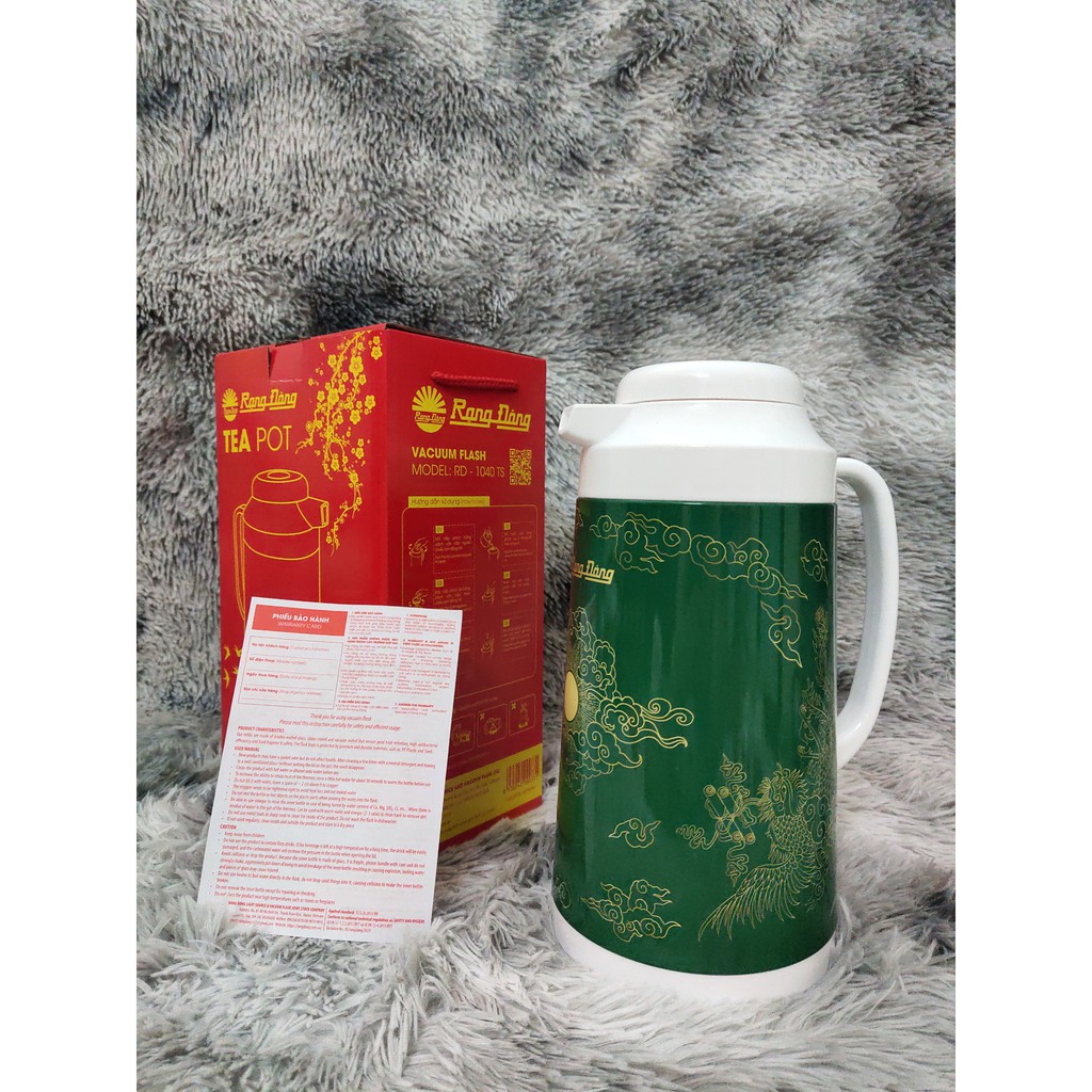 Phích TẾT Đựng Nước, Pha Trà 1 Lít Cao Cấp Chính Hãng Rạng Đông RD 1040 TS