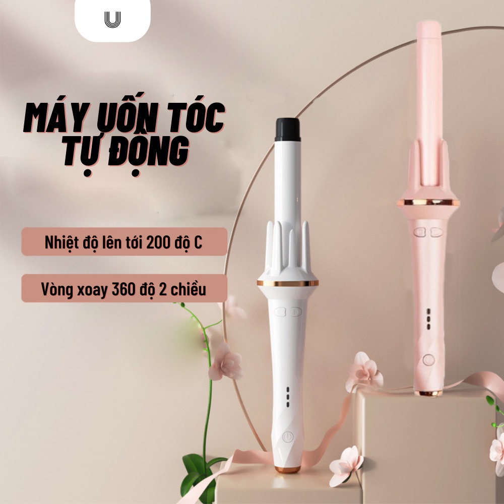 Máy uốn tóc xoăn tự động chất liệu gốm sứ đường kính uốn 28mm - Unpublic