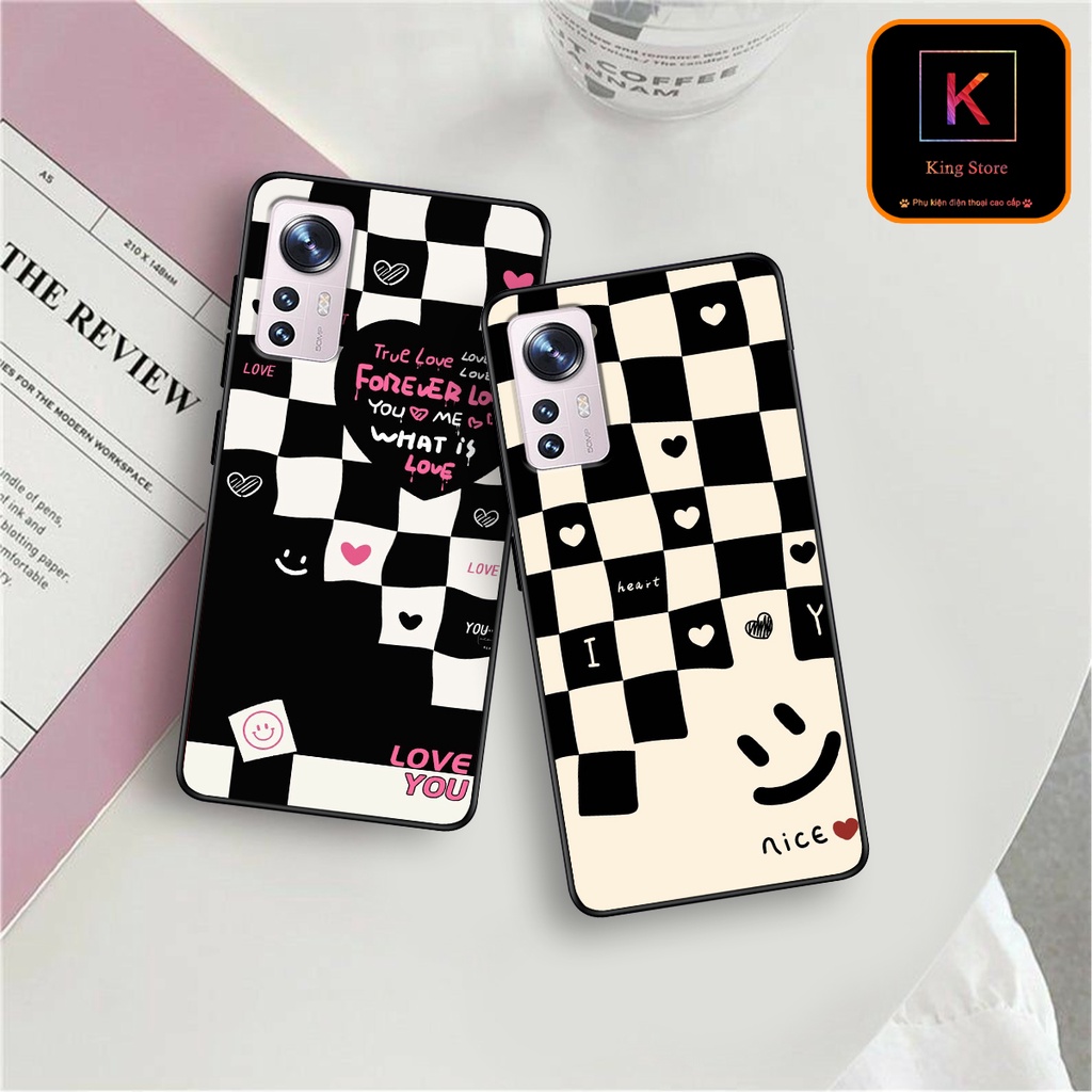 Ốp lưng Xiaomi 12 - Xiaomi 12S - Xiaomi 12 Lite - Ốp in hình họa tiết caro bền, đẹp