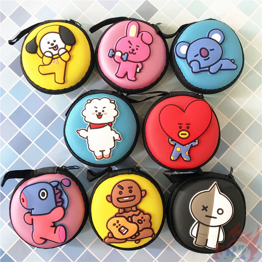 1 Cái 1 Cái ☸ Ví Đựng Tiền Xu Họa Tiết Hoạt Hình KPOP ☸ Túi Đựng Tai Nghe / Tiền Xu CHIMMY COOKY TATA Giá Đỡ