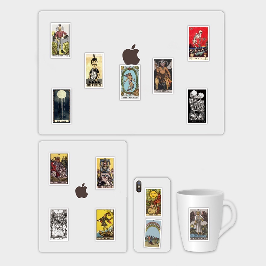 Set 60/30 Miếng Dán Trang Trí Laptop Điện Thoại Nhiều Kiểu Dáng Độc Đáo