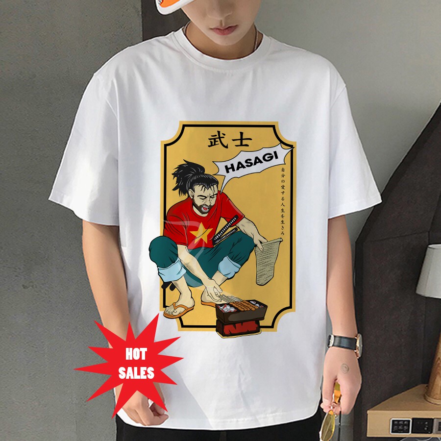<SMLshop> ÁO THUN NAM NỮ YASUO QUẠT CHẢ (trắng) | BigBuy360 - bigbuy360.vn