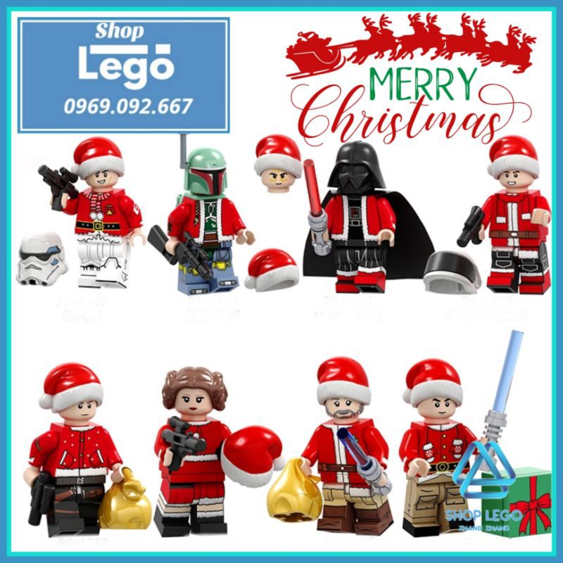 Xếp hình Star Wars Stormtrooper Darth Vader - Rebel Trooper Han Solo Leia Lego Minifigures Luke Skywalker POGO PG8200