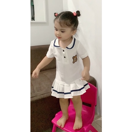Váy cổ đức gấu-cầu vồng bé gái (10-30kg)