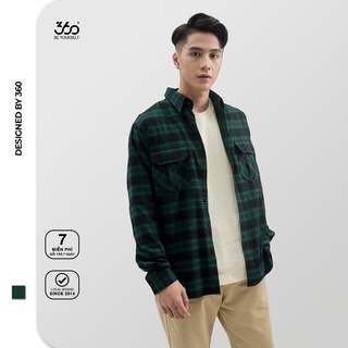 Áo sơ mi flannel kẻ dạ dài tay local brand 360 Boutique form rộng - Made in Vietnam