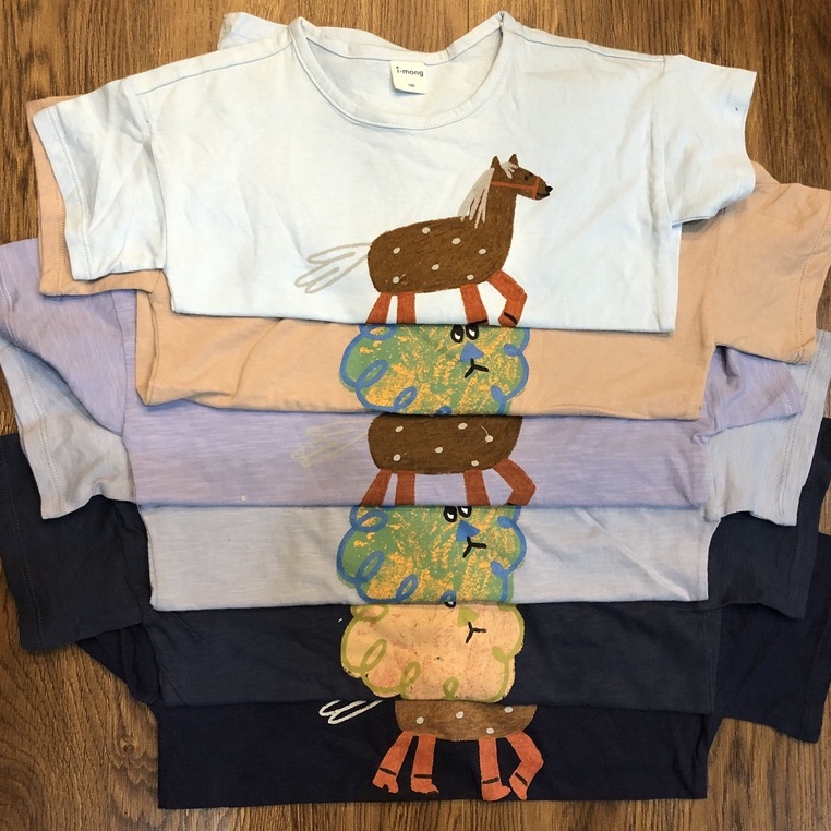 Áo thun bé gái Imong cánh dơi nhẹ chất cotton xước mềm nhẹ mát kiểu dáng màu sắc nhã nhặn VNXk XanhHouse