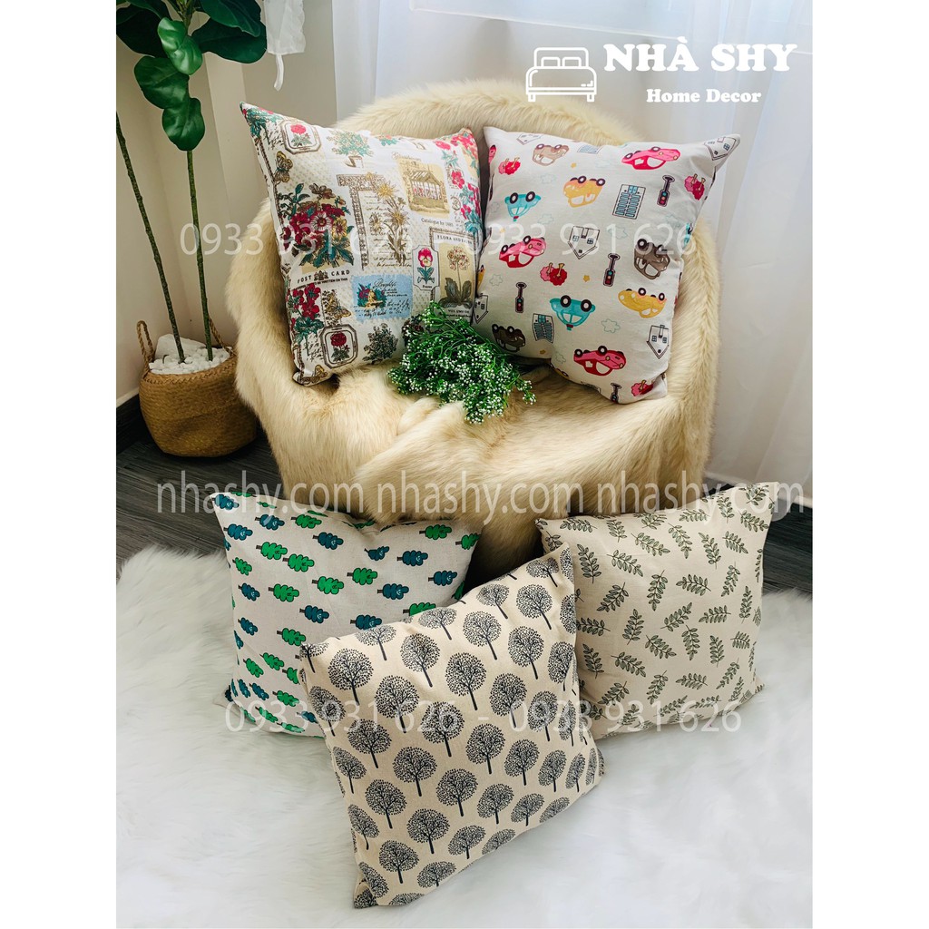 GỐI SOFA TRANG TRÍ - GỐI TỰA LƯNG CANVAS ( SIZE 45X45CM ) - CÓ VIDEO ẢNH THẬT