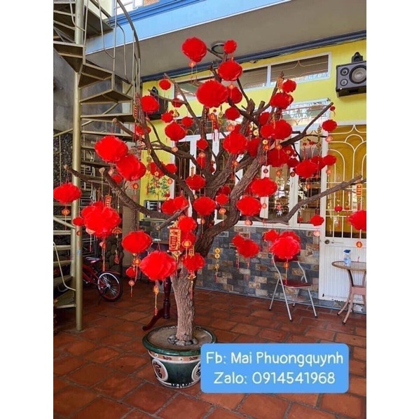 Đèn lồng đỏ mini treo trang trí Lễ Tết