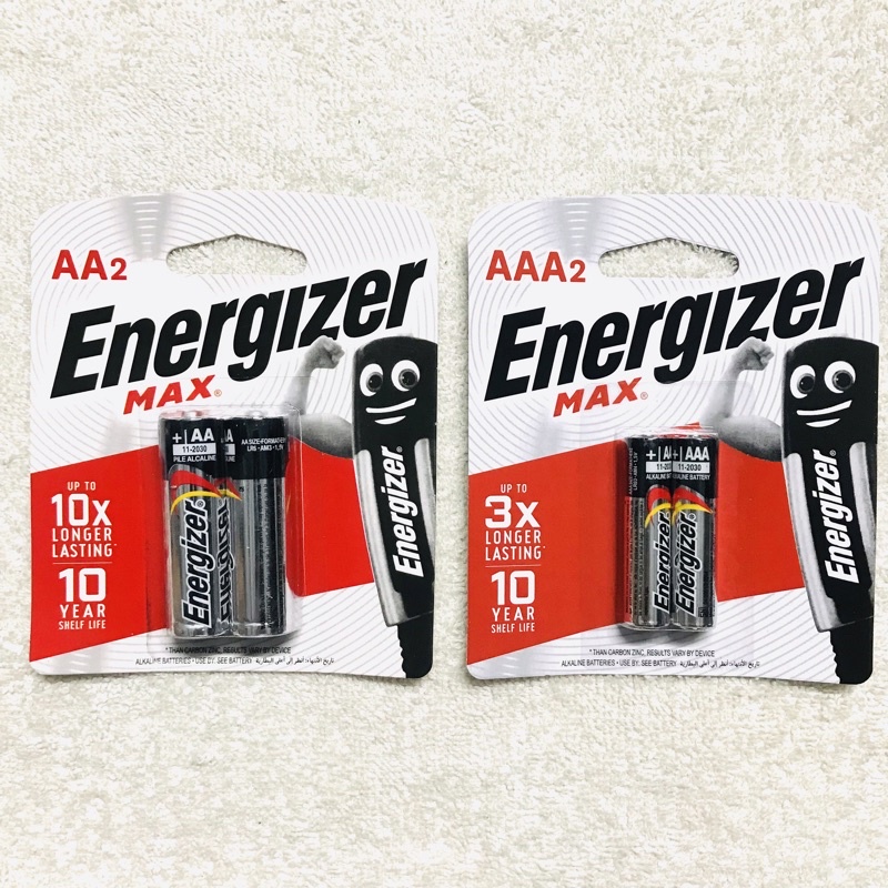 Vỉ 2 viên pin Energizer max 2A/3A (AA/AAA) chính hãng