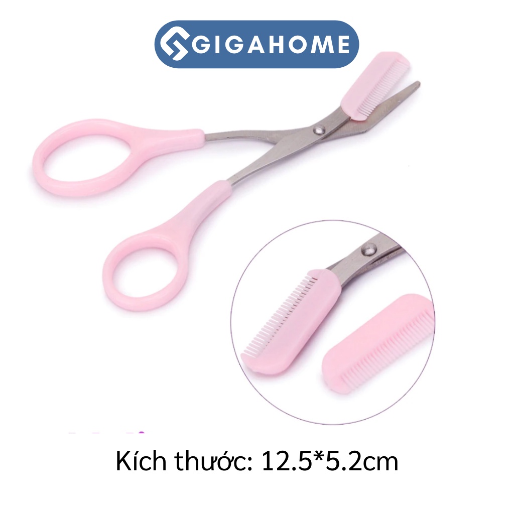 Kéo Cắt Tỉa Lông Mày, Lông Mi Kèm Lược GIGAHOME Chuyên Dụng 3093