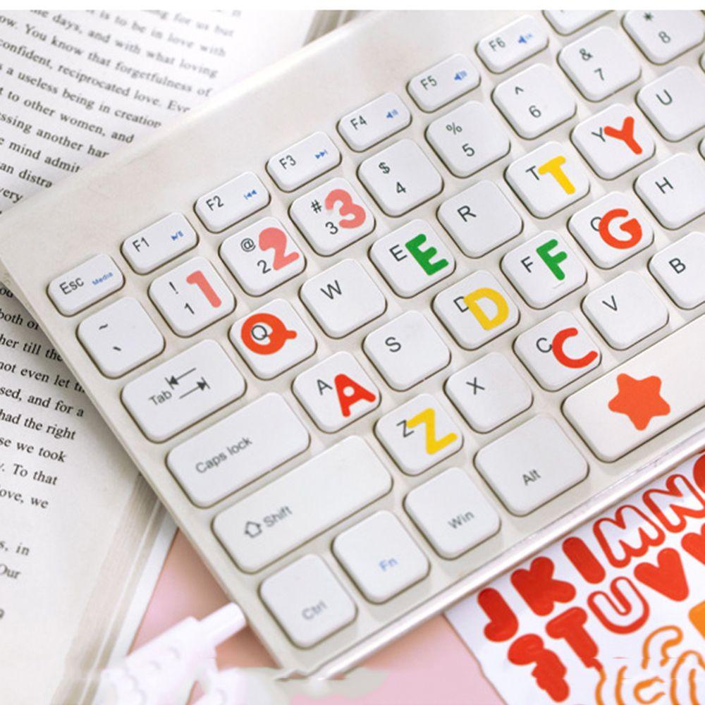 Set 2 Tấm Sticker Dán Trang Trí Sổ Tay / Nhật Ký Hình Chữ Cái Alphabet Dễ Thương