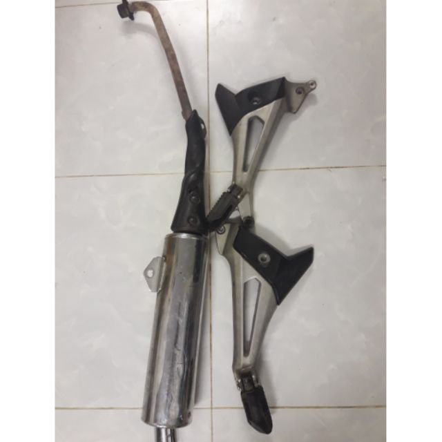 Nguyên bộ pô rsx100 và pát nhôm rsx rin xe rã.có trầy