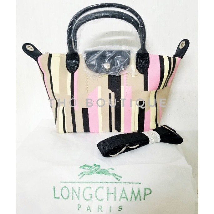 Túi xách đeo chéo LONGCHAMP xuất Âu xịn limited edition dập logo bản giới hạn họa tiết lập thể phối nhiều màu cá tính
