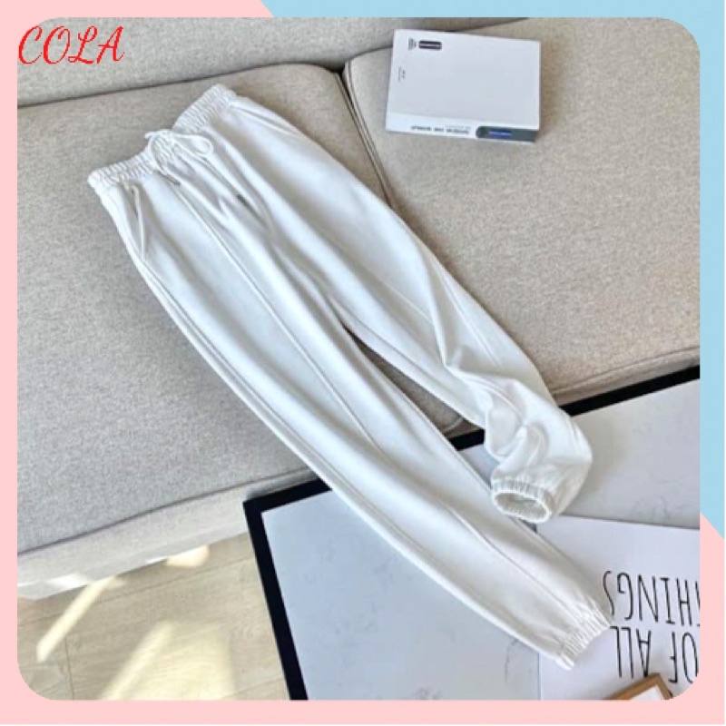 Quần jogger lưng cao cột dây