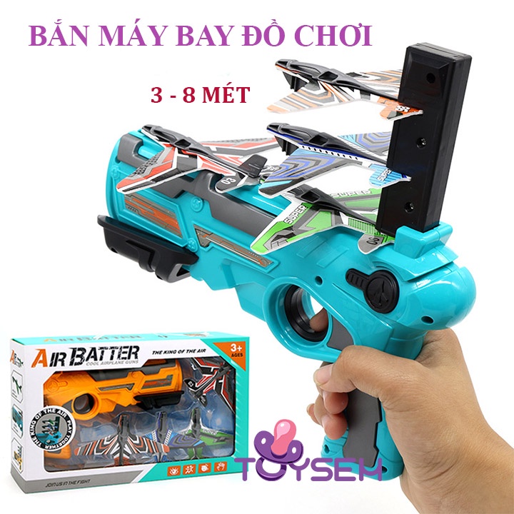 Đồ chơi bắn máy bay cho trẻ em, đồ chơi phóng máy bay uốn lượn ngoài trời tăng khả năng vận động