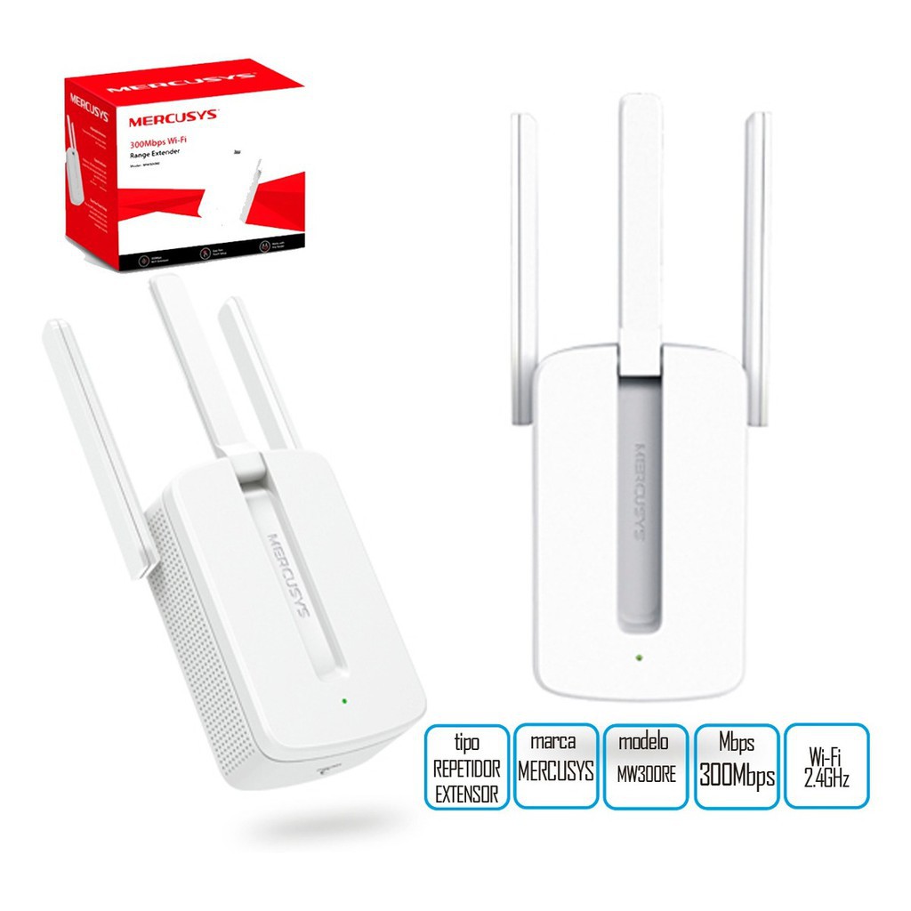 12.12 Hot Deals-Giá Tốt-Mercusys N 300Mbps Bộ kích sóng WiFi 3 Râu -MW300RE- Hàng chính hãng phân phối bởi TP-Link