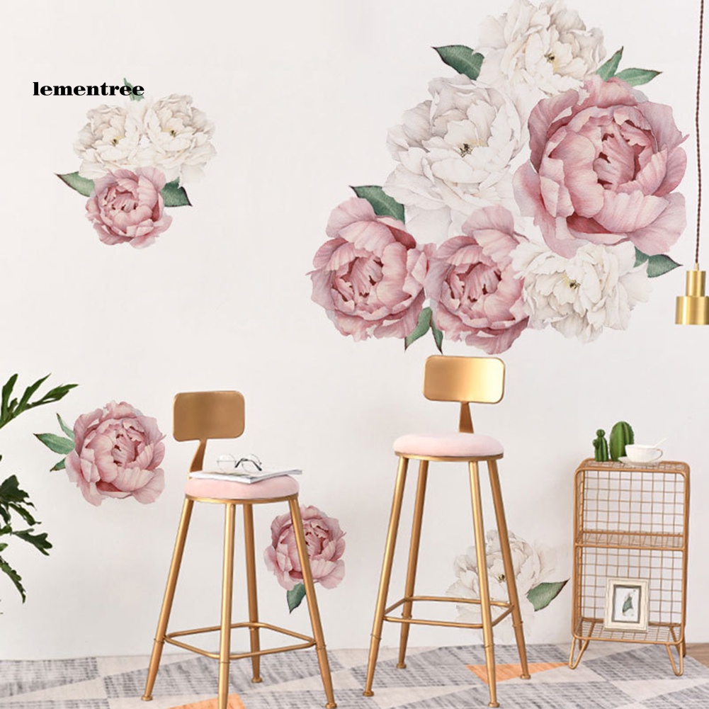 Giấy Dán Tường Hình Hoa Mẫu Đơn Trang Trí Phòng Khách