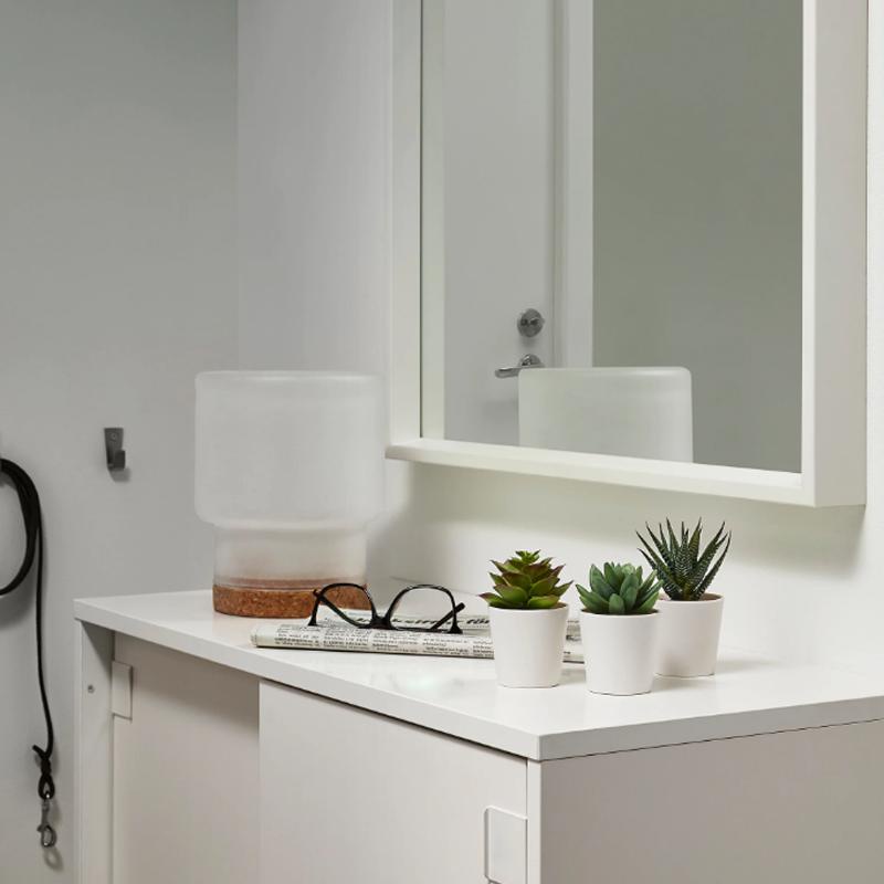 FREESHIP 🔥 Bộ 3 chậu cây giả IKEA FEJKA màu trắng