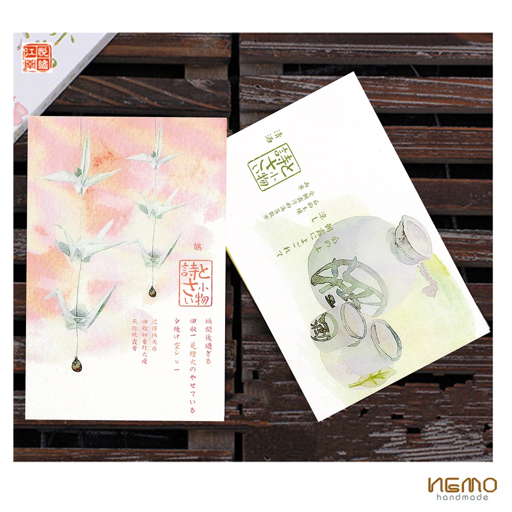 Postcard, Thiệp trang trí, quà tặng lưu niệm Nhật Bản , Kích thước 9.3cm x14.3cm, Tặng kèm bì thư giấy Kraft - PCMO