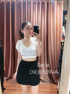 Áo croptop tay bồng