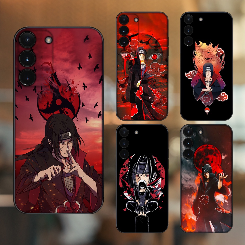 Ốp lưng Samsung S21, S21 Plus, S21 FE, S22, S22 Plus viền đen in hình Uchiha Itachi Naruto