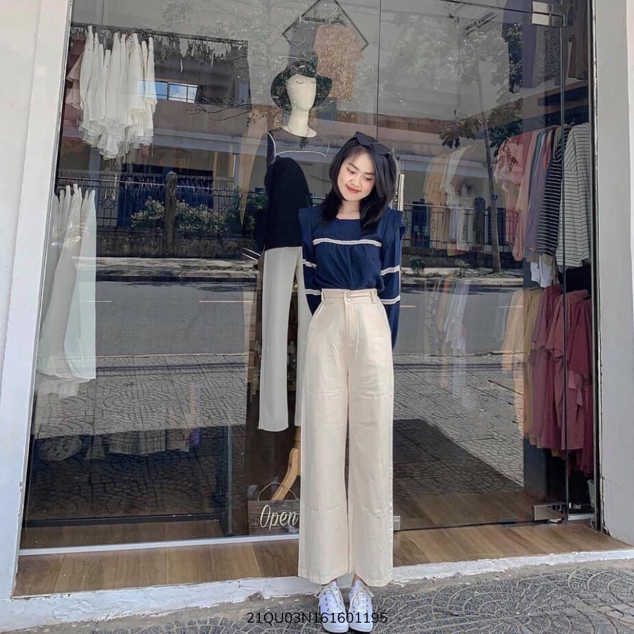 Quần thô ống rộng trơn thời trang nữ ulzzang Hàn Quốc Fmstyle Saigon 21QU03N161601
