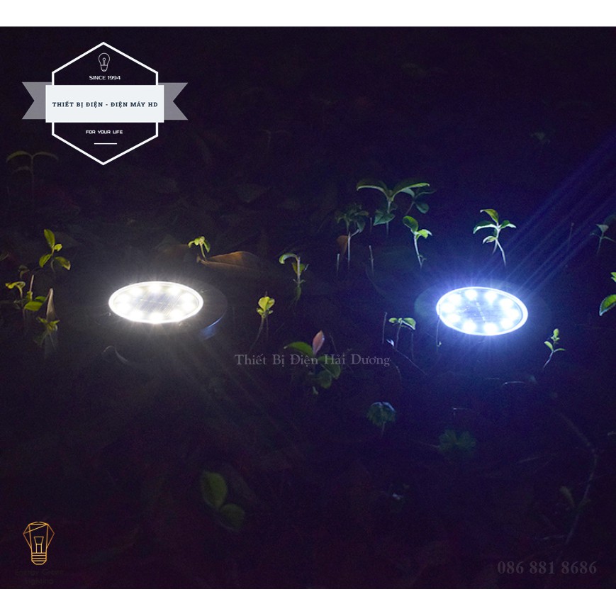 Đèn LED Cắm Cỏ Sân Vườn Tròn MT-9814 - 8 LED - 20LED Sử Dụng Năng Lượng Mặt Trời - Chống Nước IP65