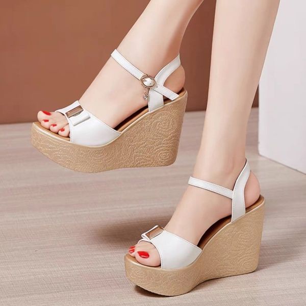 GIÀY SANDAL ĐẾ XUỒNG PHỐI NƠ CAP 10CM LOẠI CAO CẤP✨✨✨✨