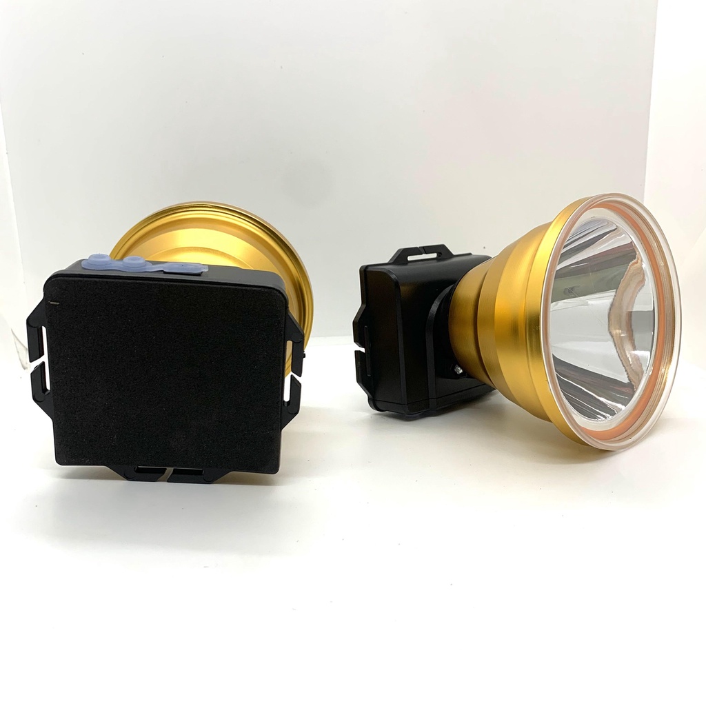 Đèn pin đội đầu siêu sáng, đèn đeo đầu Mango 5 Full sáng gom chiếu xa chóa lớn 10cm