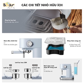 Máy Pha Cà Phê Bear CF-B15V1 Tự Động Đa Năng Pha Cafe, Pha Espresso