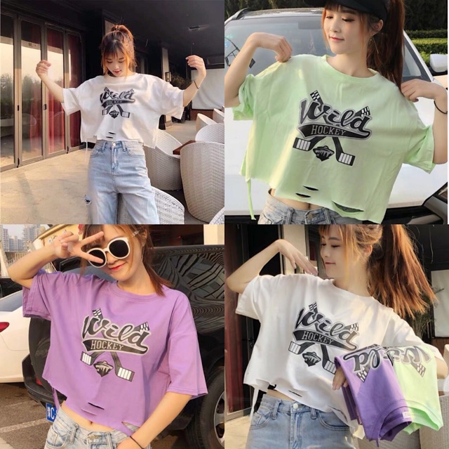 FREESHIP 50K - Áo Thun CROPTOP WILD.HOCKEY Ulzzang Nữ