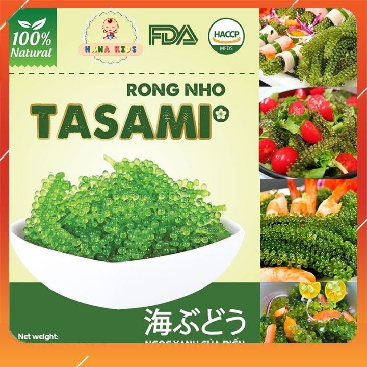 [Date mới] Rong nho tách nước Tasami mè rang, phô mai, tương wasabi theo tiêu chuẩn công nghệ Nhật Bản tươi ngon 175g | BigBuy360 - bigbuy360.vn