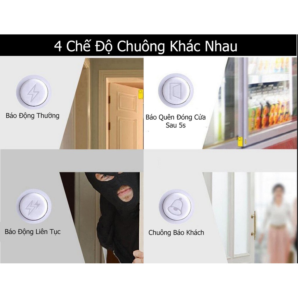 Chuông Báo Trộm Báo Khách Độc Lập D19U Dùng Cảm Biến Cửa