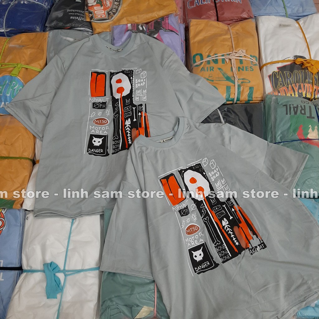 Áo thun nam nữ tay lỡ SAM CLO phông form rộng dáng Unisex, mặc cặp, nhóm, lớp in hình TRỨNG ỐP LA chữ DANGER | BigBuy360 - bigbuy360.vn