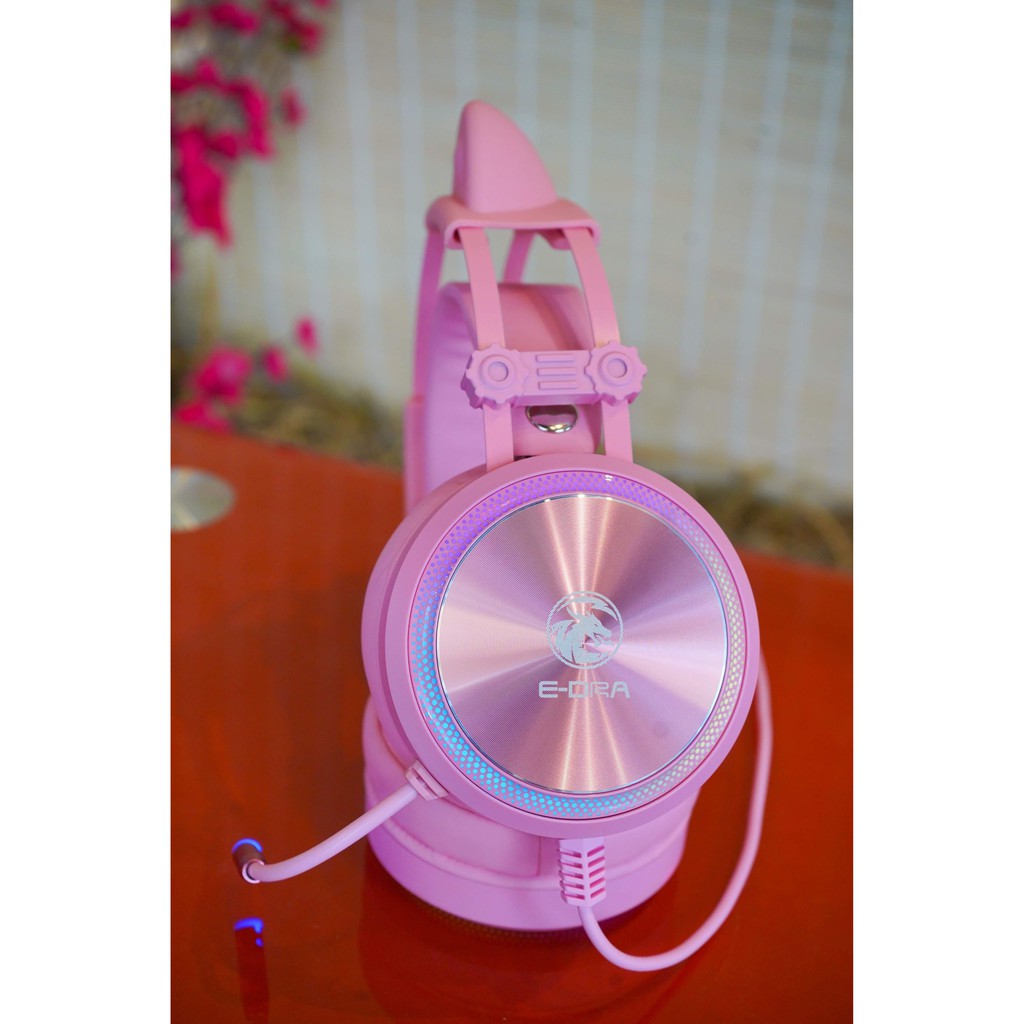 Tai nghe E-Dra EH412 Pro Pink led RGB, âm thanh 7.1 - Hàng chính hãng