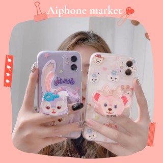 Ốp Điện Thoại Kim Tuyến Nước Có Nhẫn Giá Đỡ Xinh Xắn Cho Iphone 12 / 11pro