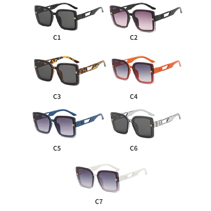 (JIUERBA) Kính Râm Thời Trang Oversized Không Gọng Phong Cách Phương Tây