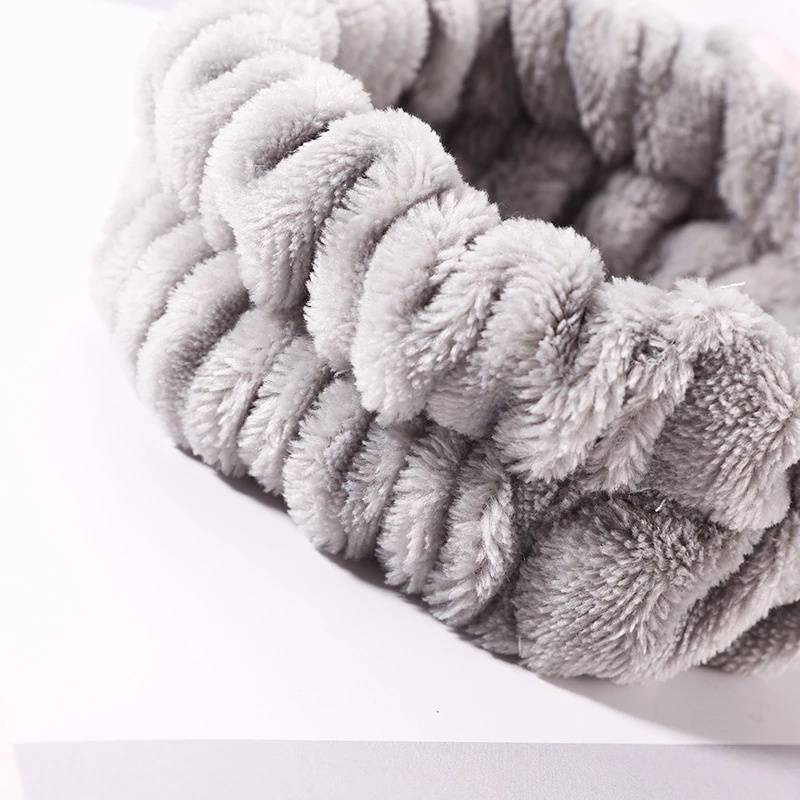 Băng đô bằng vải lông cừu san hô mềm mại đính tai thỏ thời trang cho nữ