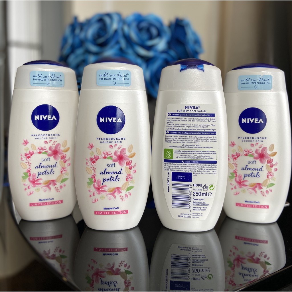 Sữa tắm Nivea cánh hoa Hạnh Nhân - NIVEA SOFT Almond Petals 250ml