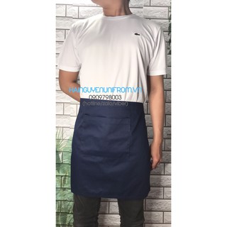 Tạp Dề Ngắn Phục Vụ Màu Xanh Đen Trơn Kaki Cotton Hàn Quốc,Chất Đẹp, Đường May Tinh Xảo, Hoàn Tiền 100% Nếu Không Ưng Ý