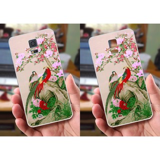 Ốp lưng Samsung S5 (dẻo viền trắng trong) - Hình Chim Công, Cá Chép, Cò