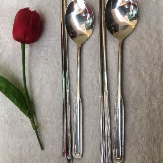 2 bộ muỗng đũa inox xuất khẩu hàng quốc