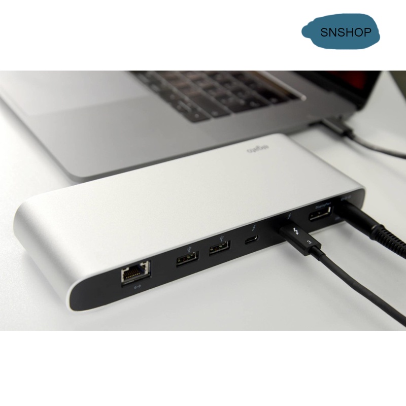 Elgato Thunderbolt 3 Dock- xuất cùng lúc hai màn hình 4K thêm cổng kết nối cho dòng Macbook pro, PC.