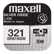 Pin Maxell SR616SW - SR616 - 616 - 321 Pin Đồng Hồ Đeo Tay Chính Hãng Nhật Bản